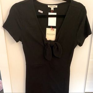 Rolla Coster Black Maxi Dress with Tie Accent